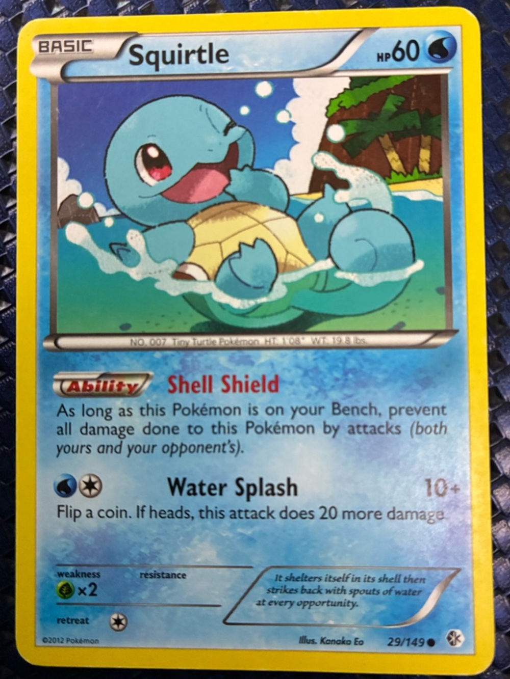 Pokemon Squirtle Trading Card - Basic - 60 HP